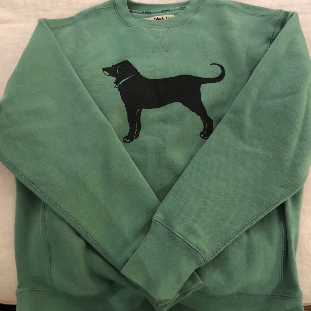 Black Dog Crewneck Sweatshirt NEW